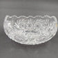 American Brilliant Cut Lead Crystal Bowl 9.5" x 4.25" Starburst Pinwheel Fan Vtg