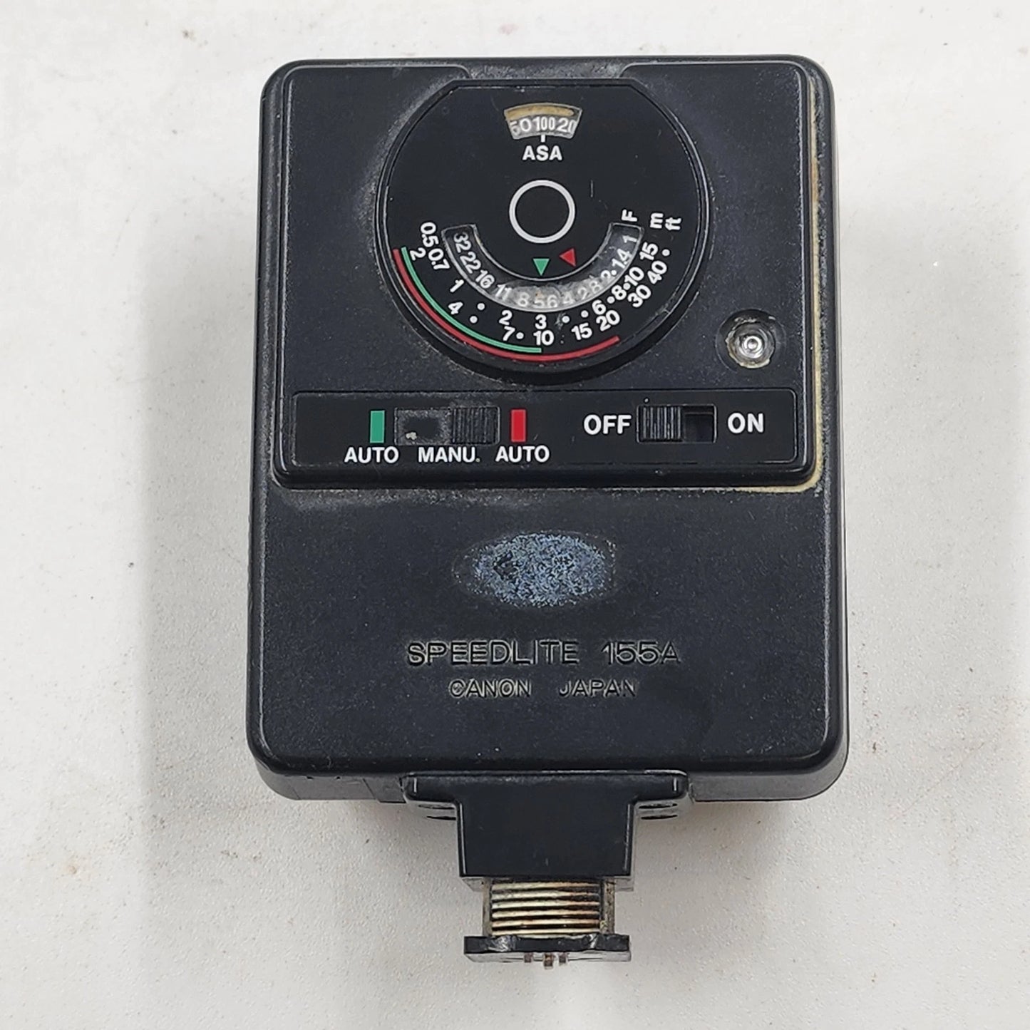 Canon Speedlite 155A Shoe-Mount Camera Flash For SLR with Case Vintage 1970's