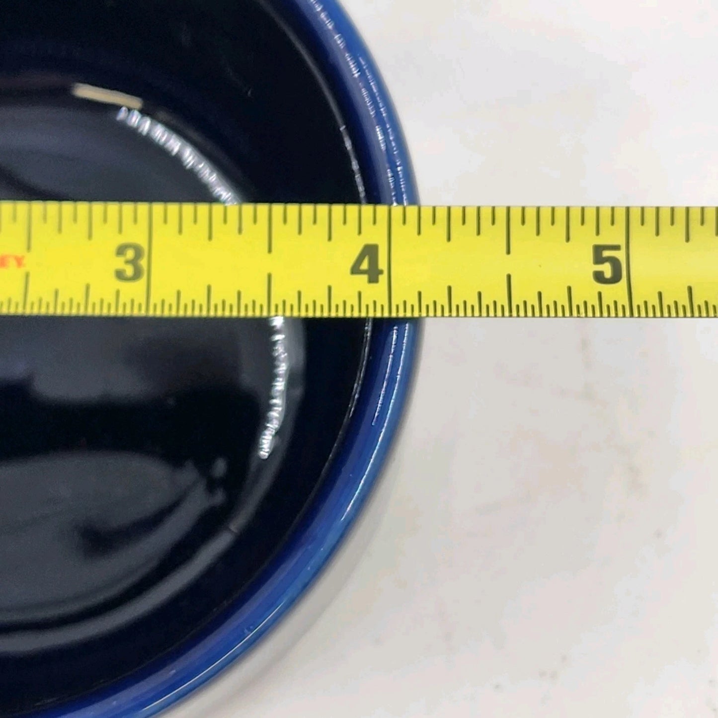 Homer Laughlin Cobalt Blue Flat Cup Jumbo 4"d x 2.5"h Best China Pattern USA Vtg