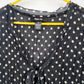 Style & Co Tunic Top Women 14 Black White Polka Dot Long Sleeve Blouse Polyester