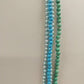 Set 4 Acrylic Small Blue Green Beaded 17" Long Necklace Women's Bohemian Jewelry