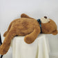 Toys R Us Jumbo Teddy Bear 43" Golden Brown Plush Green Satin Bow 2015 Polyester