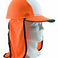 Uveto Gobi Over the Hat Orange Safety Head Heat Stress & UV Face & Neck Shield