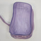 Purple Clear Vinyl Cosmetic Makeup Bag Zip Travel Toiletry Case 6.5" China