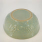 Stoneware Pottery Serving Bowl McCoy USA Seafoam Green Embossed Fruit Grapes 9"