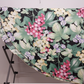 Round 68 Inch Cloth Tablecloth Grapes Leaves Flowers Pattern Machine Washable