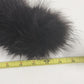 Black Shaggy Faux Fur Collar 26 Inch Wrap Scarf Women