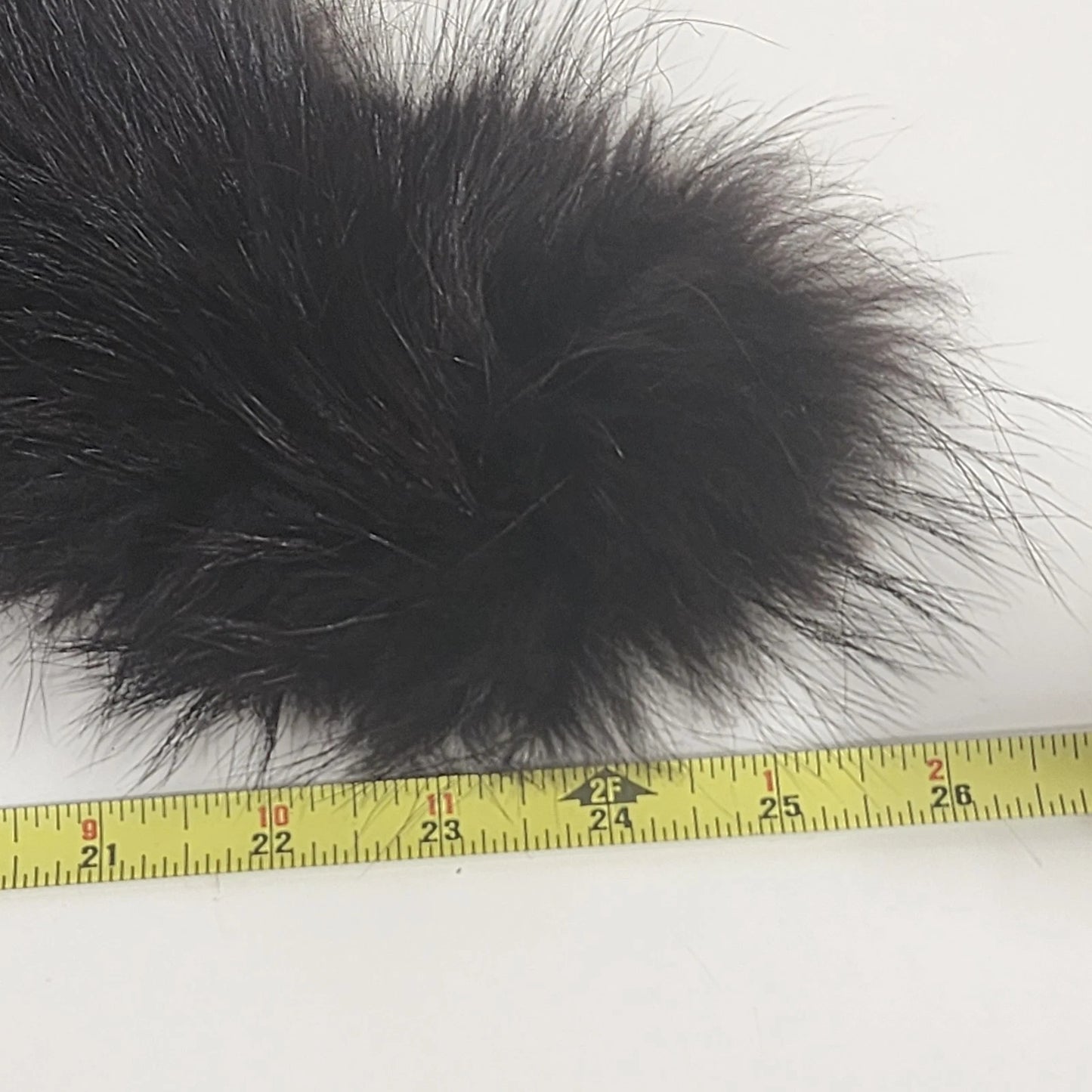 Black Shaggy Faux Fur Collar 26 Inch Wrap Scarf Women