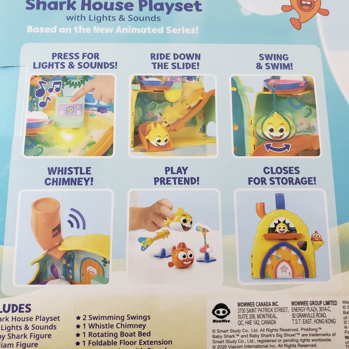 WowWee Baby Shark's Big Show Shark House Playset Lights and Sounds 25+ Pieces