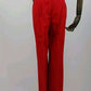 Liz Claiborne Lizsport Women's Red Cotton Slacks Size 4 High Rise Pleated leg