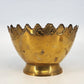 Brass Pedestal Bowl Scalloped Crown Rim 8" Monteith Style India Vintage Patina