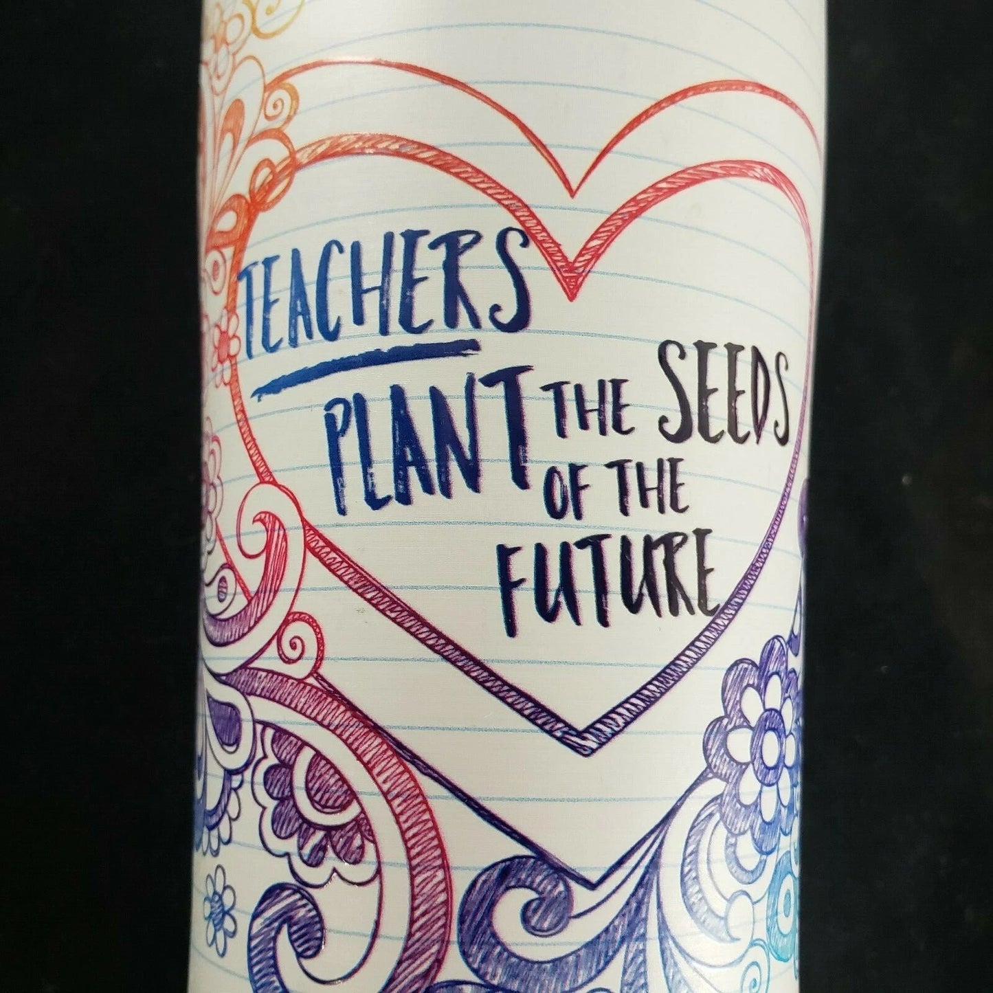 Tervis 20oz Stainless Steel Tumbler "Teachers Plant the Seeds of the Future" EUC