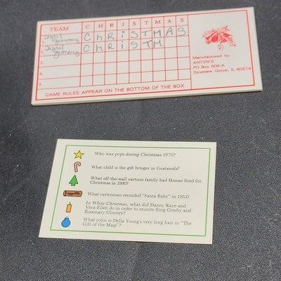 Christmas Trivia Card Game History by Tis the Season 1800 Questions USA 1996
