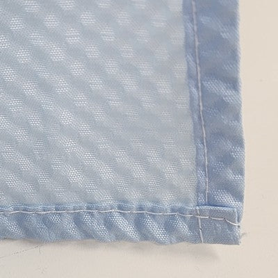 Soft Blue Polyester Square Pavers Honeycomb Waffle Cloth Pattern Shower Curtain