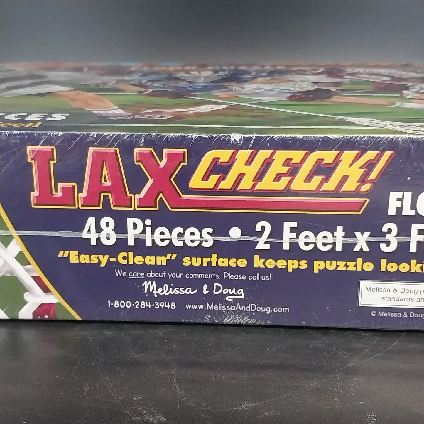 Melissa & Doug Lax Check Lacrosse Floor Puzzle 48 Pieces 2 Ft x 3 Ft Sealed NOS