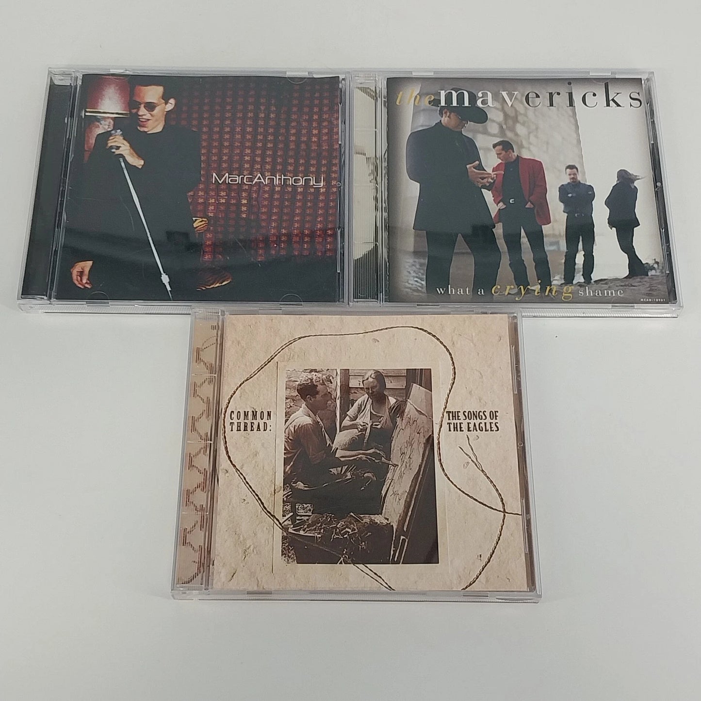 Music CD Lot Mavericks Marc Anthony Common Thread Eagles Songs 3 Discs