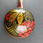 Russian Ladle Hand Painted Art Berry Khokhloma Carved Large Wood Spoon USSR Made