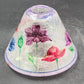 Yankee Candle Shade & Underplate Large Jar Purple Crackle Glass Floral Design