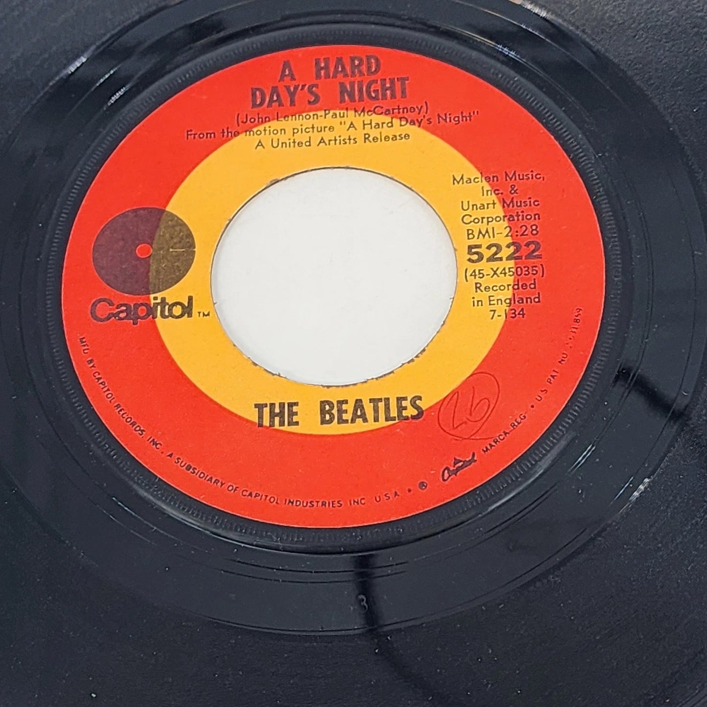 The Beatles A Hard Day’s Night / I Should Have Known Better 7" 45RPM Capitl 5222