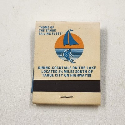 Sunnyside Resort Tahoe City Home of the Sailing Fleet Matchbook Cover Unused