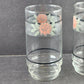 2 Corelle Silk and Roses 16 Oz Glassware Tumblers by Corning