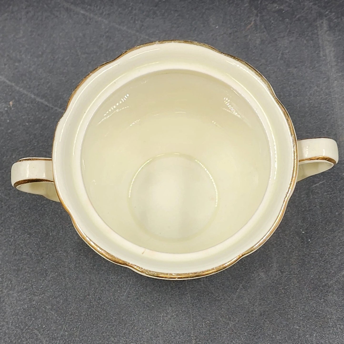 Autumn Leaf Sugar Bowl & Lid Ruffled D Hall's Superior Jewel Tea MCM Vintage