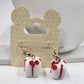Set 2 White Red Disney Gift Box & Deep Red Wide Hoop Wavy Stud & Drop Earrings