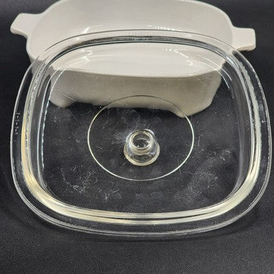 Corning Ware MW-9-B French White Square Browning Skillet Roaster Dish 8"x2" USA