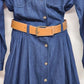 LizSport Cotton Elastic Waist Shirtwaist Dress W Bottons 2 Breast Pockets Size 4