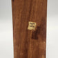 Indian Natural Wood Incense Burner 12.5" Brass Inlay Om Symbol Ash Catcher Vtg