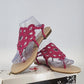 Anna Adele 1 Sandals Womens 8.5 Fuchsia Rhinestone Flats
