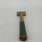 Vintage Brass Head Mallet Hammer Wood Handle Jewelry Metal Tool