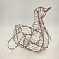Wire Duck Egg Basket Rustic Farmhouse Gathering Kitchen Fruit Storage 12" Vtg