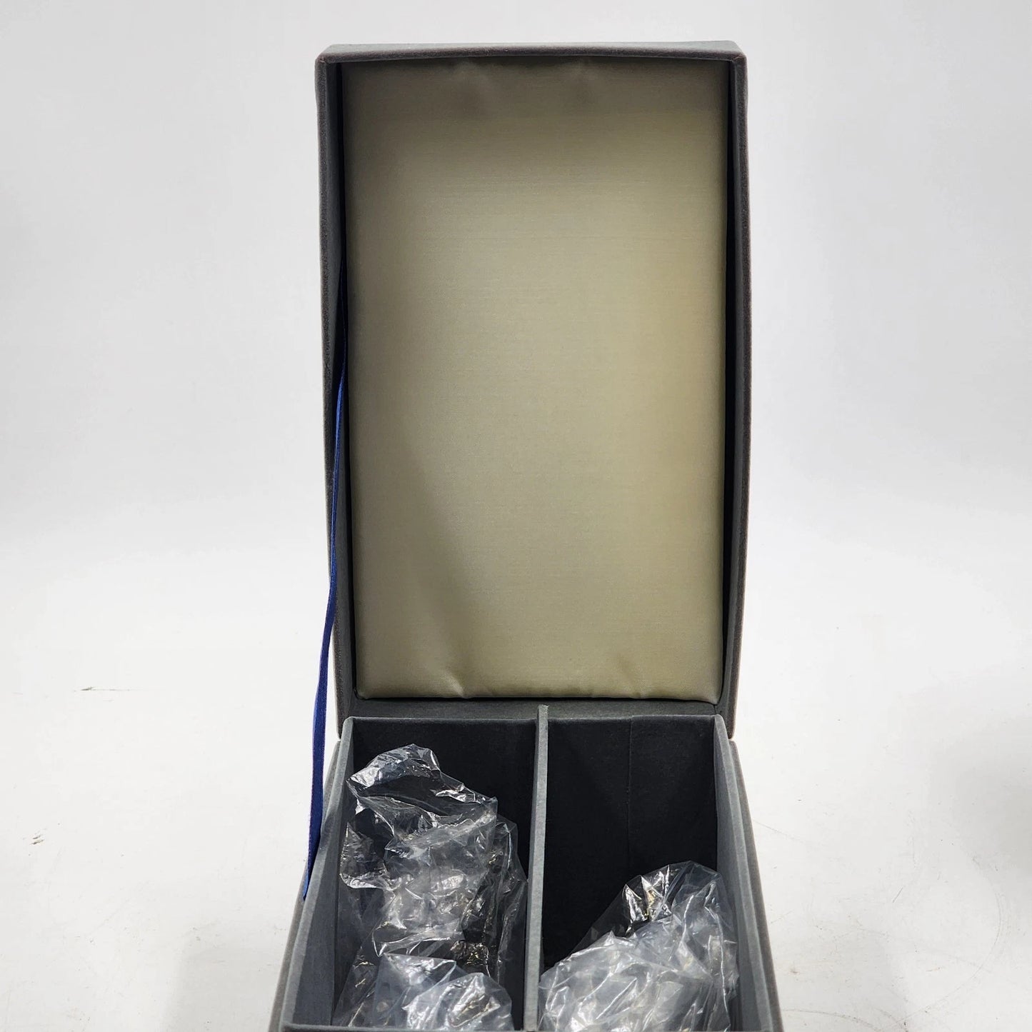 Lenox Silver Heart Goblet Pair Kirk Stieff Wedding Promises Bride Groom w Box