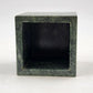 Green Marble Box Solid Walls Trinket Jewelry Storage with Lid 3.5" x 4" Vintage