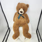 Toys R Us Jumbo Teddy Bear 43" Golden Brown Plush Green Satin Bow 2015 Polyester