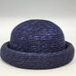 Purple Straw Bowler Cloche Hat Women's One Size Rolled Brim Summer Sun Hat