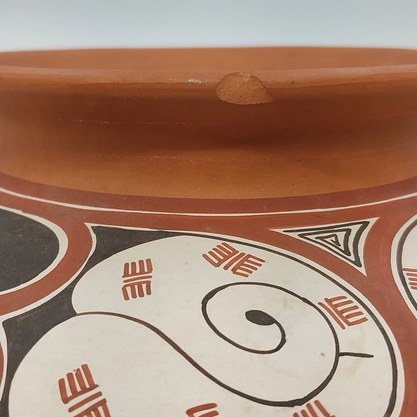 Quíbor Lara Venezuela Terracotta Vase Geometric Aruba 6.75" Vintage Chipped