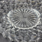 Fostoria American Clear Oval Plate 8" x 6.5" Cubist Design Pressed Glass Vintage