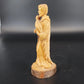 Vintage Hand Carved Wooden Nativity Shepherd Figurine With Lamb