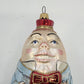 Humpty Dumpty Christmas Ornament Nursery Rhyme 6.5" Hand Painted Blown Glass Vtg