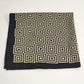 Totes Square Scarf Black Beige Geometric Print 27" Polyester Shawl Wrap China