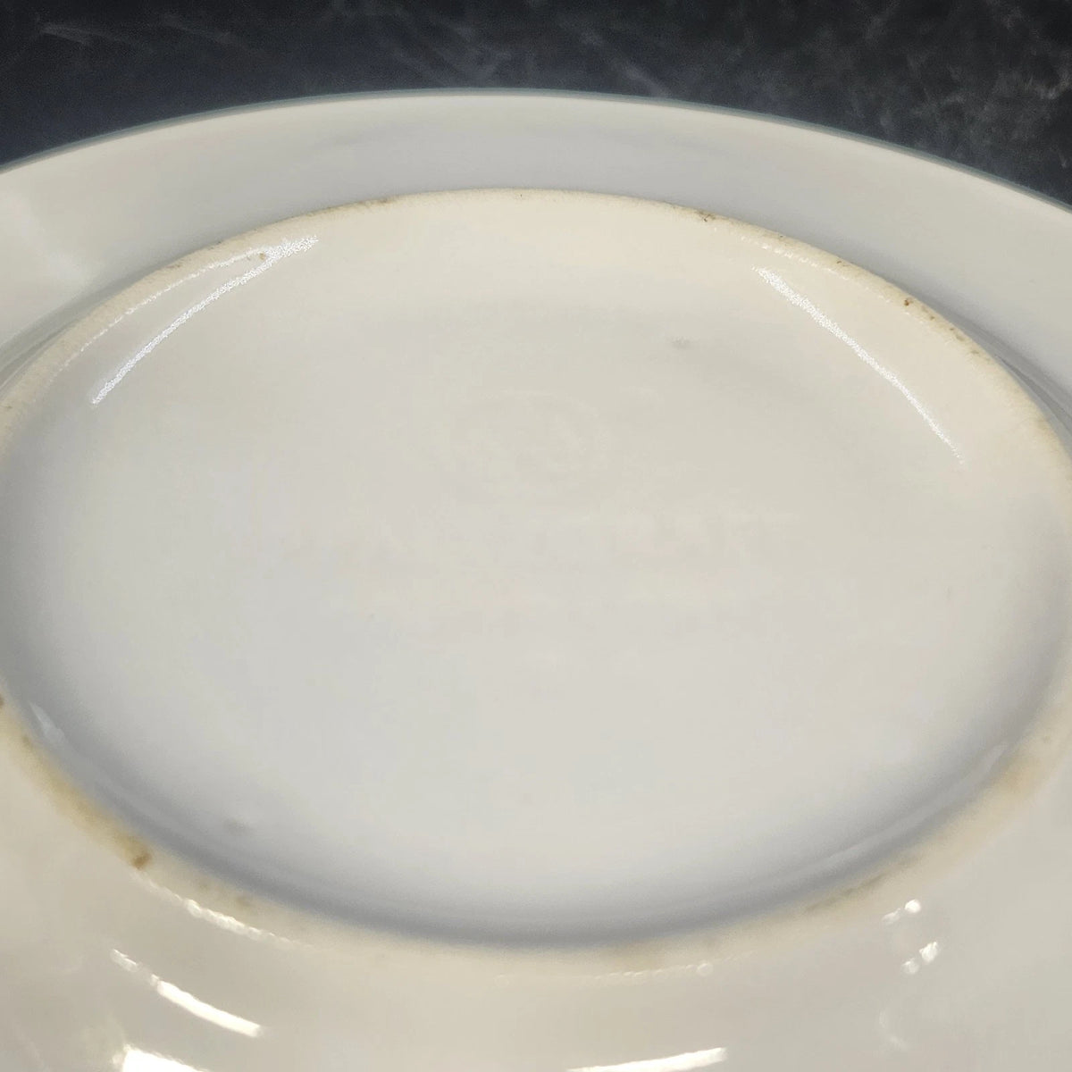 Pfaltzgraff April Bread Plates Set of 8 Blue Rim Ceramic Stoneware 6" USA Vtg