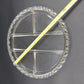 Condiment Dish Plate Divided Five Section Part Clear Glass Bubble Edge 11.25"