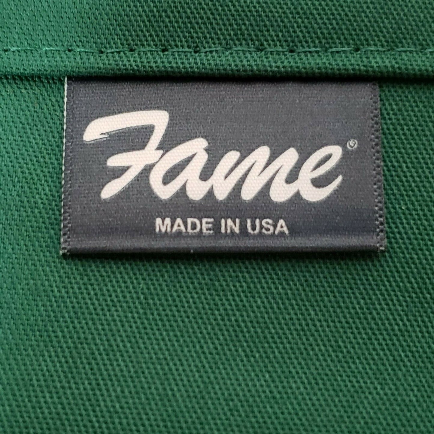 Medium Green Waist Server Apron 3 Pockets Poly/Cotton 11"L x 23" Fame Fabrics F9