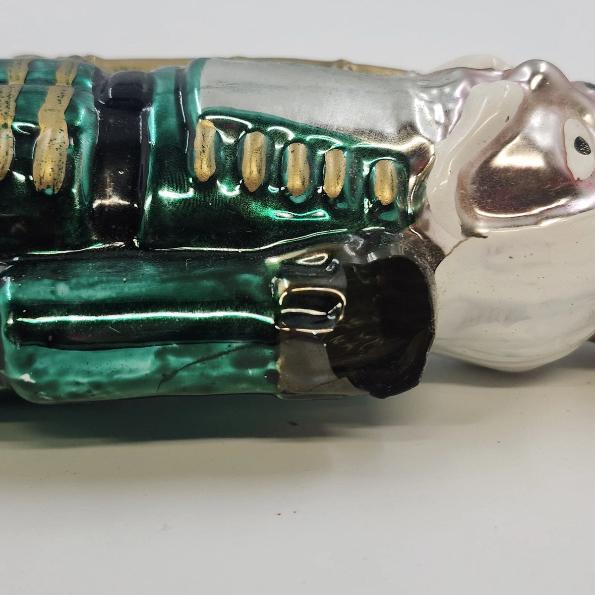 Blown Glass Nutcracker Soldier Christmas Ornaments 4 Piece 7.5" Hand Painted Vtg