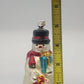 Northlight Snowman Glass Christmas Ornament 5" Hand Painted Gifts Scarf Tree Vtg
