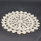 White Hand-Crocheted Round Doily 10-Inch Open Knit Design Vintage