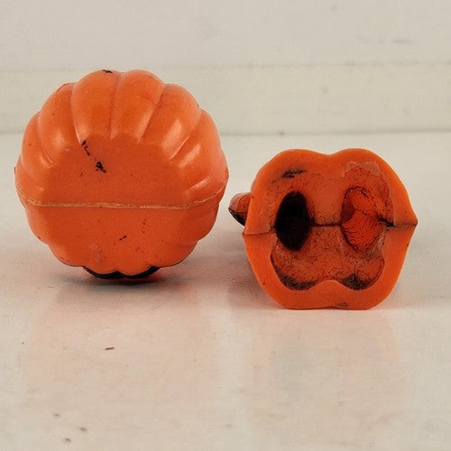 4 Pc Halloween Scarecrow Pumpkin Hard Plastic Honeycomb Paper Decoration 1970's