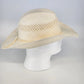 All White Straw Paper Woven Cowboy Hat Western Summer Sun Hat White Rope Band